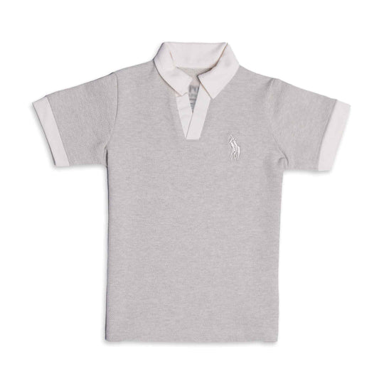 RL PREMIUM KIDS V NECK POLO SHIRT (STONE)