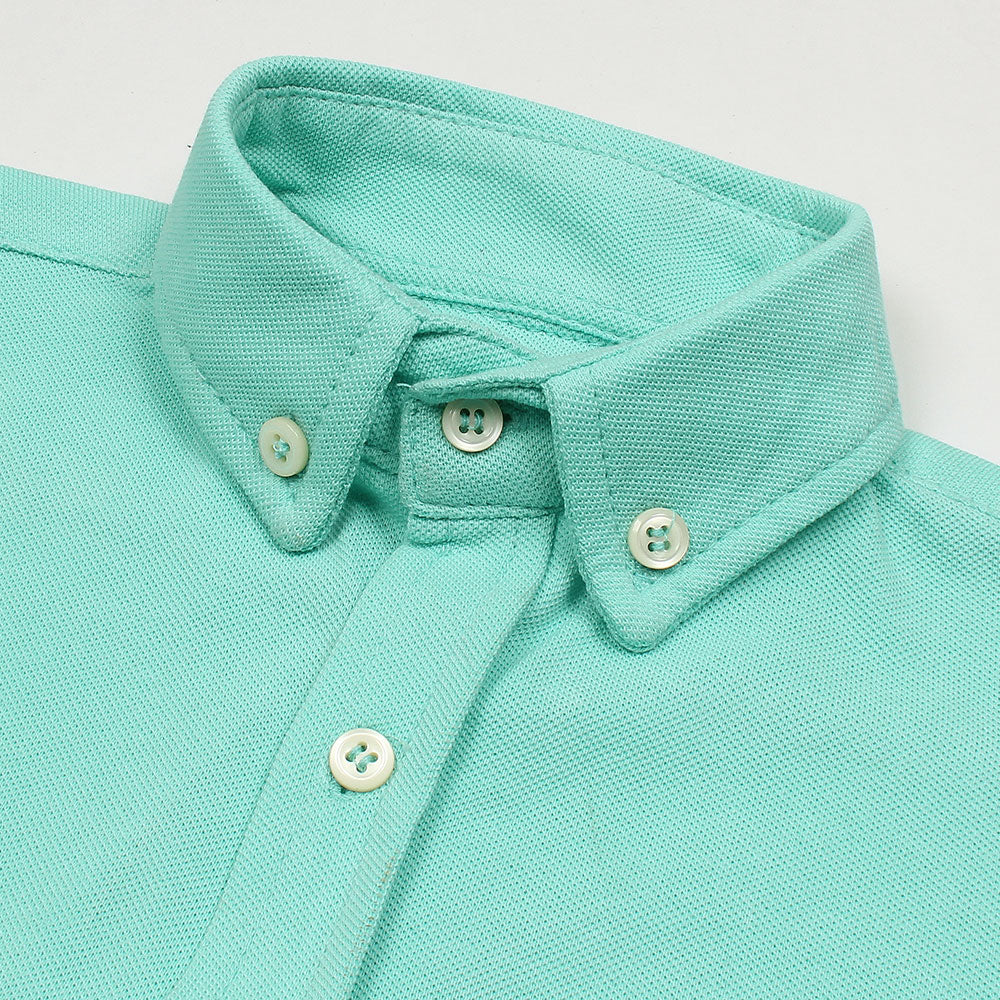 RL IMPORTED KID'S OXFORD BUTTON CASUAL SHIRT (TURQOISE)