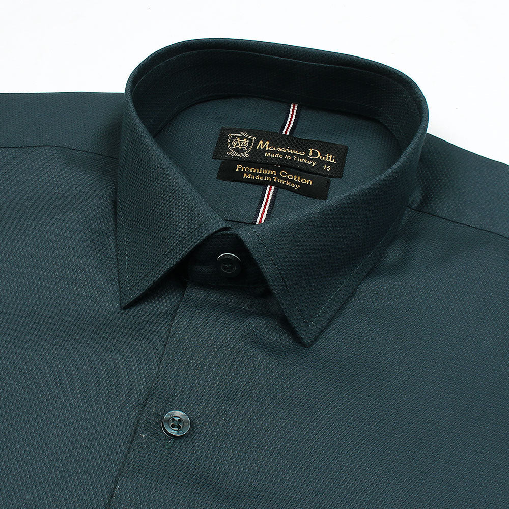 Mussimo Duti Imported Formal Shirt Dobby (Dark Teal)