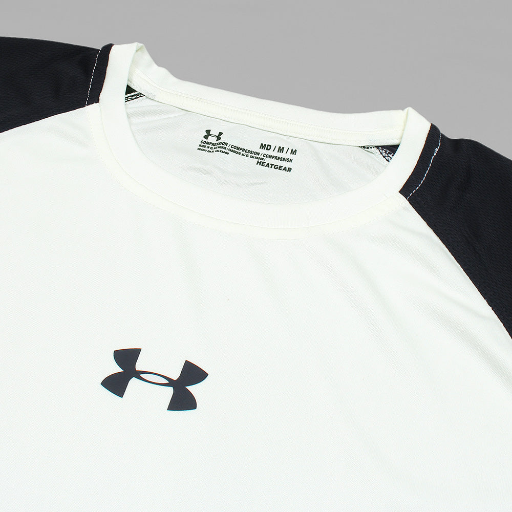 UA Premium Dri Fit Full Sleeves T-Shirt (White&Black)