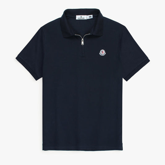 MNCLR Premium Zip Up Polo shirt (Navy Blue)