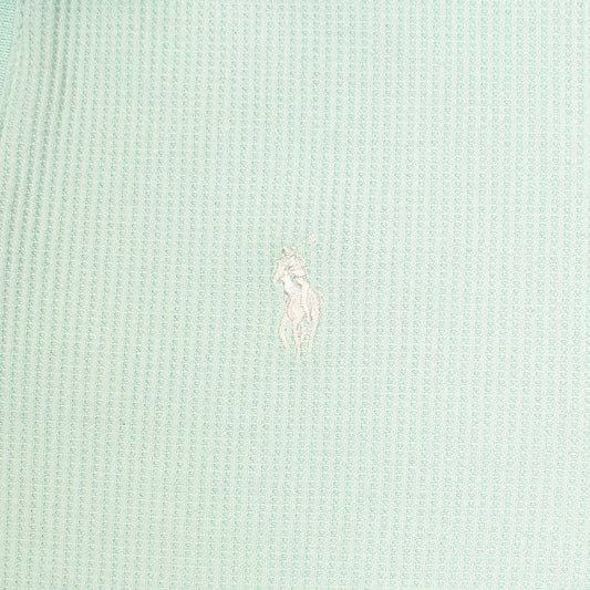 RL PREMIUM MEN'S V NECK BORDER POLO SHIRT (SEA GREEN)