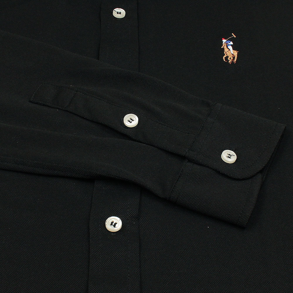RL IMPORTED MEN'S OXFORD BUTTON CASUAL SHIRT (BLACK)