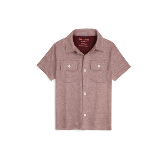 ZR PREMIUM KIDS DOUBLE POCKET TWINSET (MELANGE PEACH)