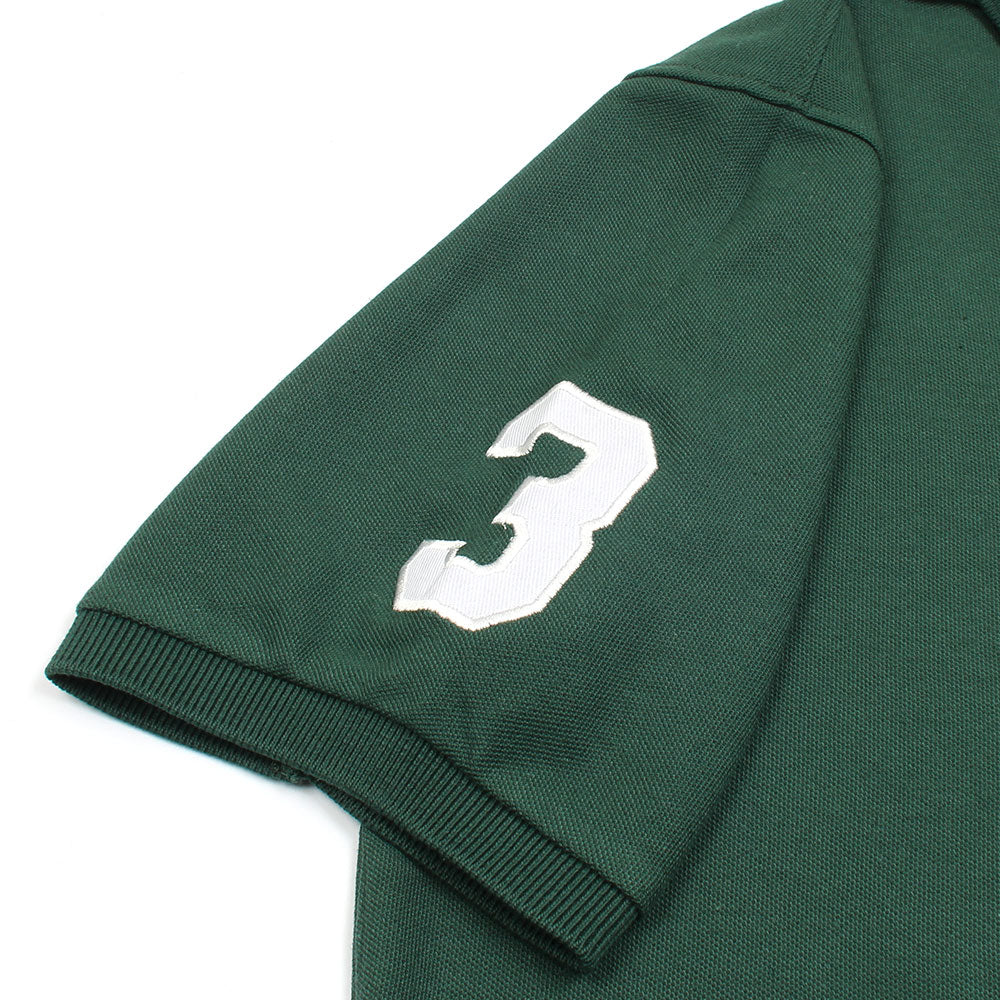 RL Premium 3 Horse Pique Cotton Polo Shirt (Dark Green)