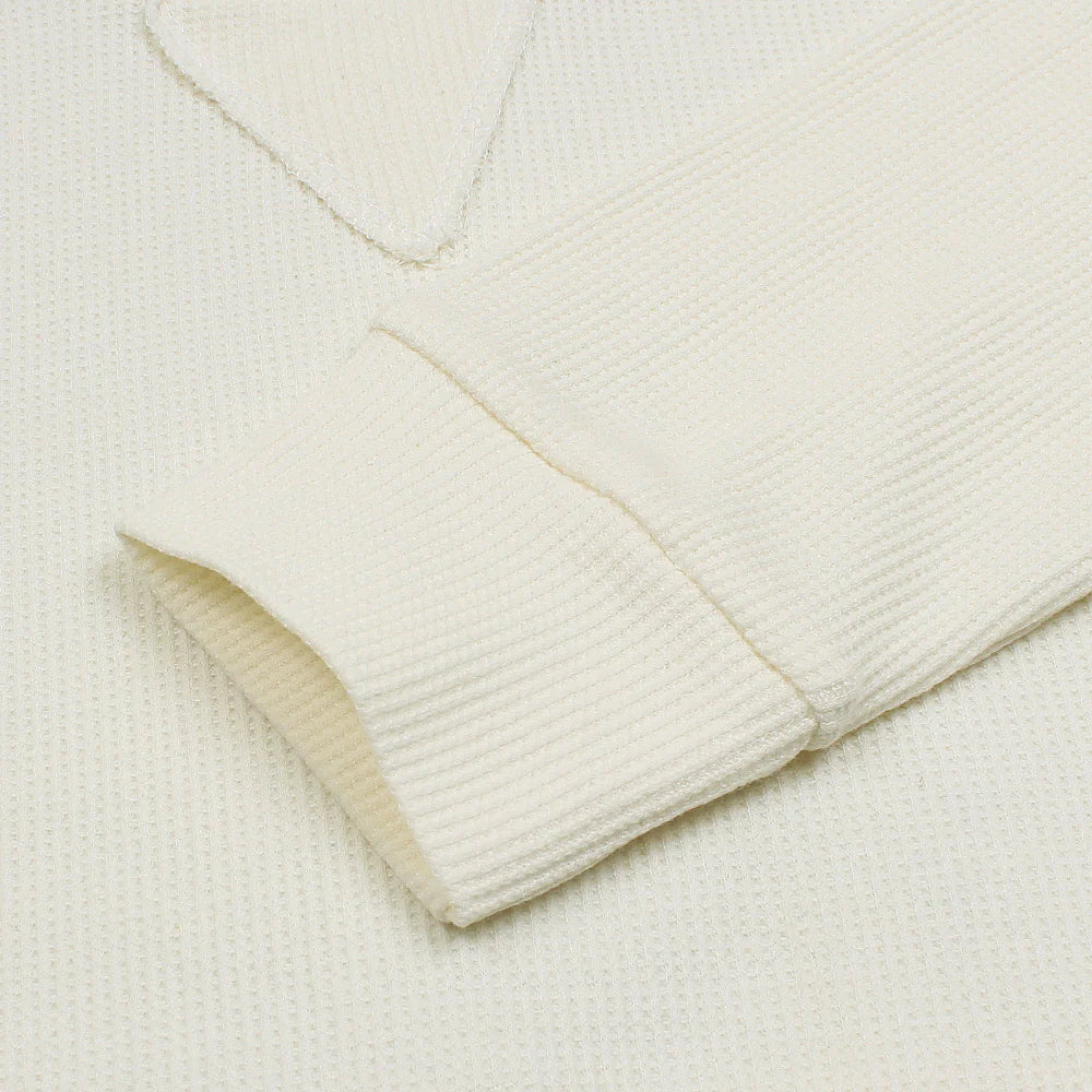 Z.A.R.A PREMIUM THERMAL COTTON CONTRAST TRIM SWEATSHIRT (OFF-WHITE)