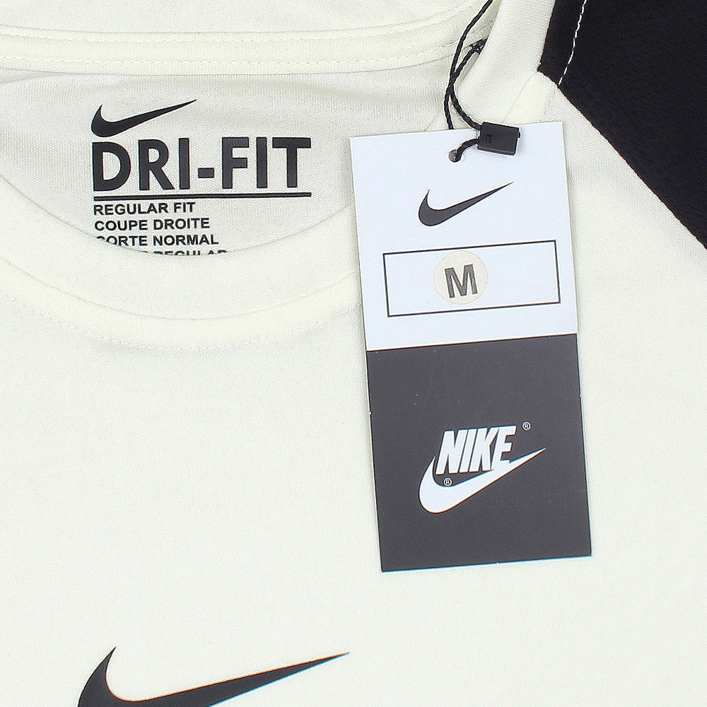 NKE Imported Mesh Shoulder Dri Fit T-Shirt (White & Black)