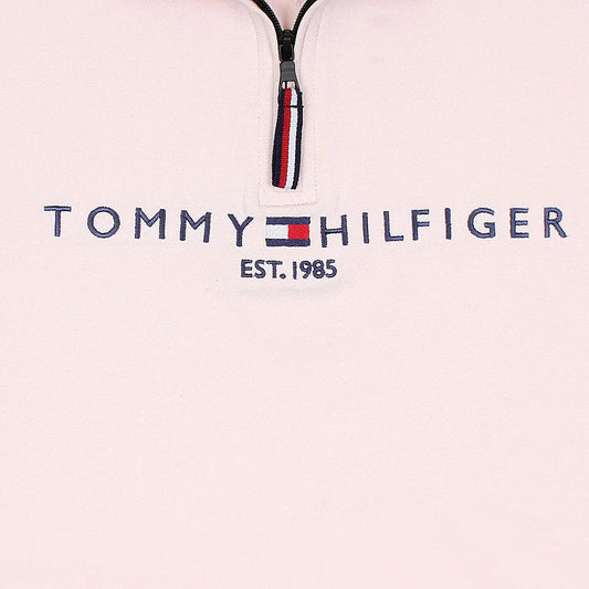 TOMMY PREMIUM SELF EMB ZIP-UP POLO SHIRT (PINK)