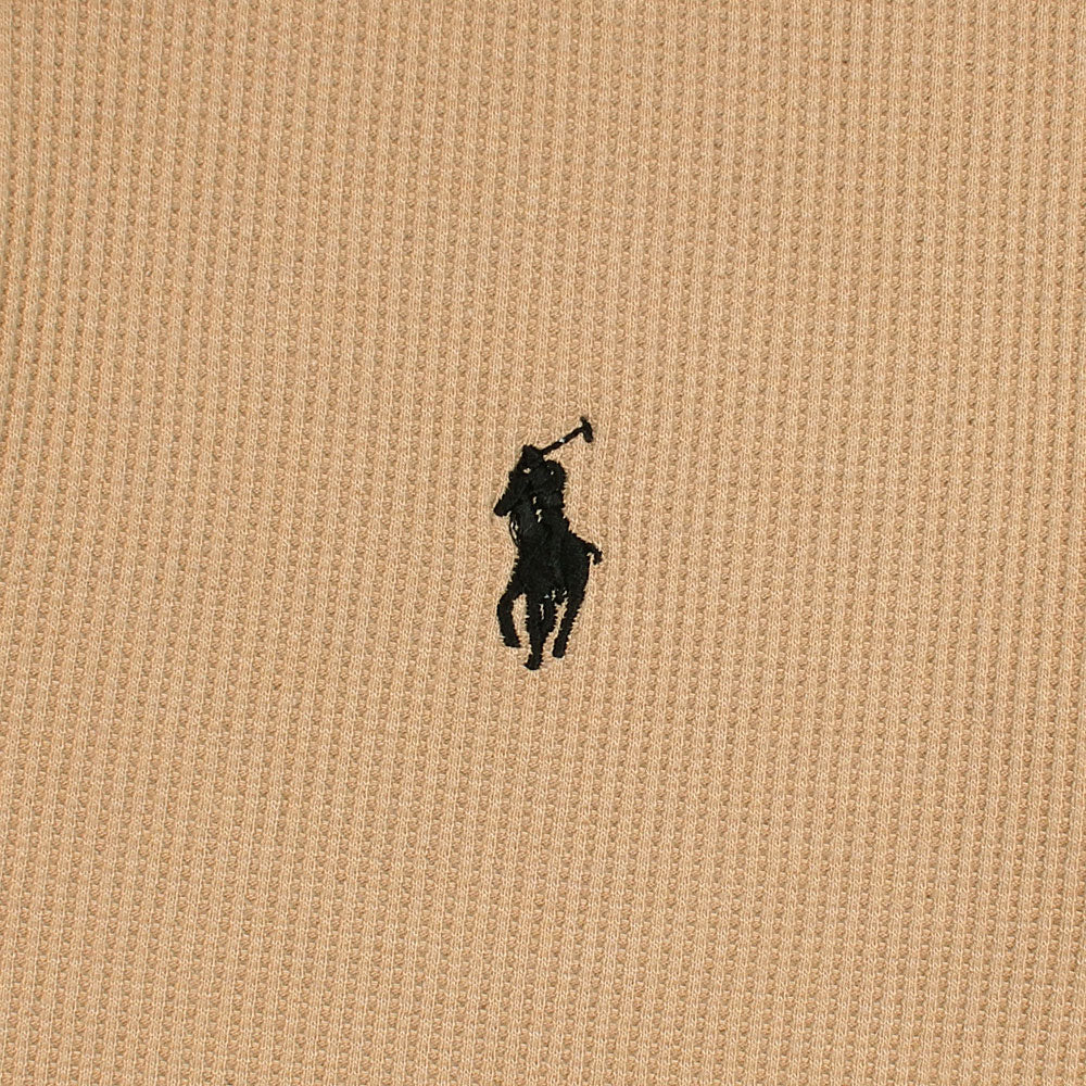 RL PREMIUM MEN'S V NECK BORDER POLO SHIRT (KHAKI)