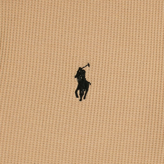 RL PREMIUM MEN'S V NECK BORDER POLO SHIRT (KHAKI)