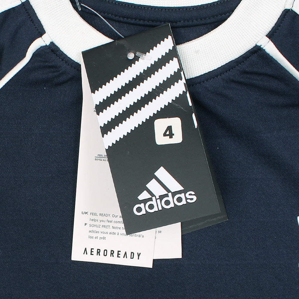 ADDAS PREMIUM KIDS PIPING DRIFIT T SHIRT (NAVY BLUE)