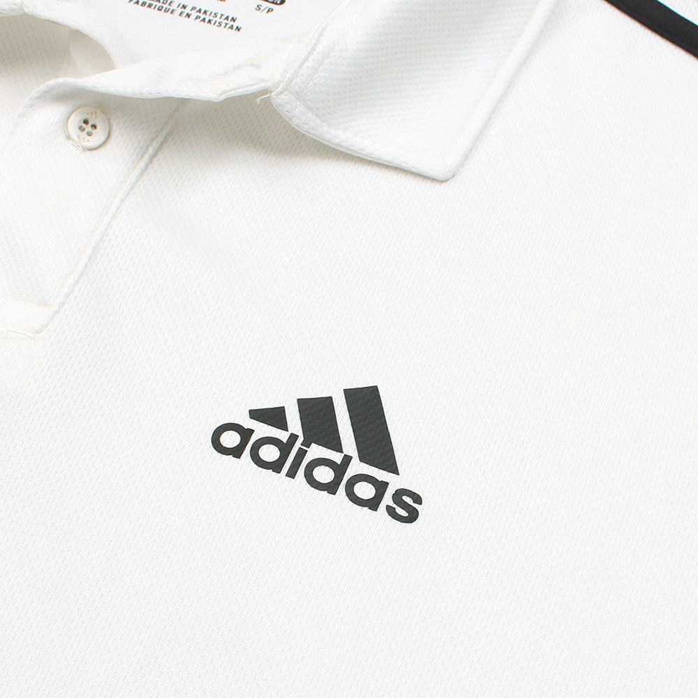 ADDAS Imported Mesh Dri Fit Polo Shirt (Off-White)