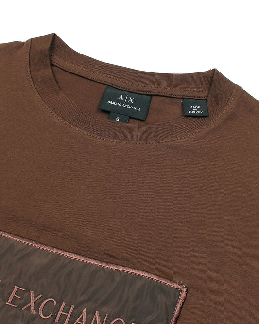 A-X IMPORTED MEN'S PATCH T-SHIRT (BROWN)