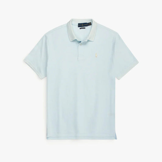 RL PREMIUM S/P JACQUARD COLLAR POLO (SKY BLUE)