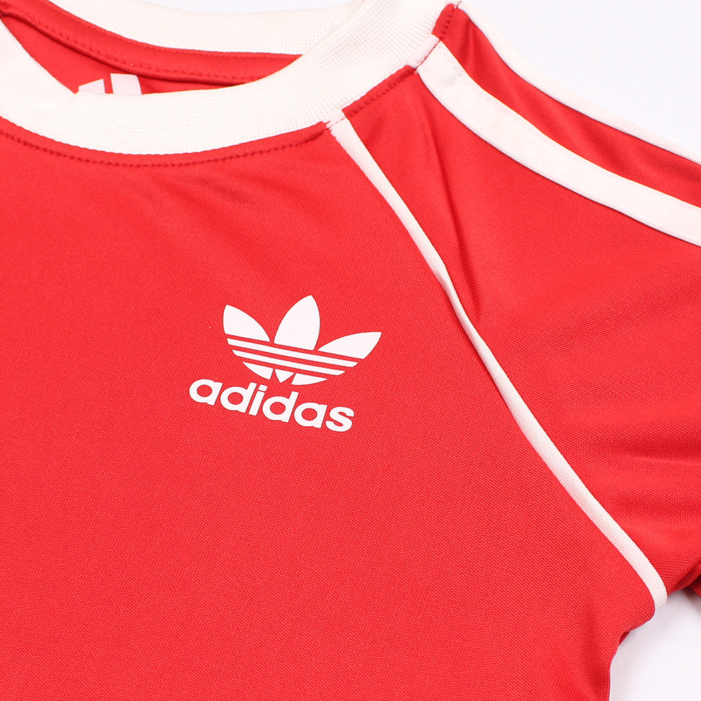 ADDAS PREMIUM KIDS PIPING DRI FIT TWINSET (RED)