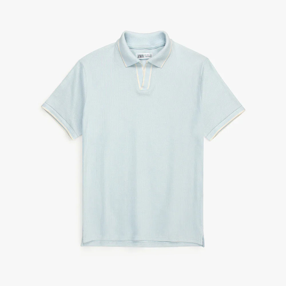 ZR PREMIUM MEN'S V NECK POLO SHIRT (SKY BLUE)