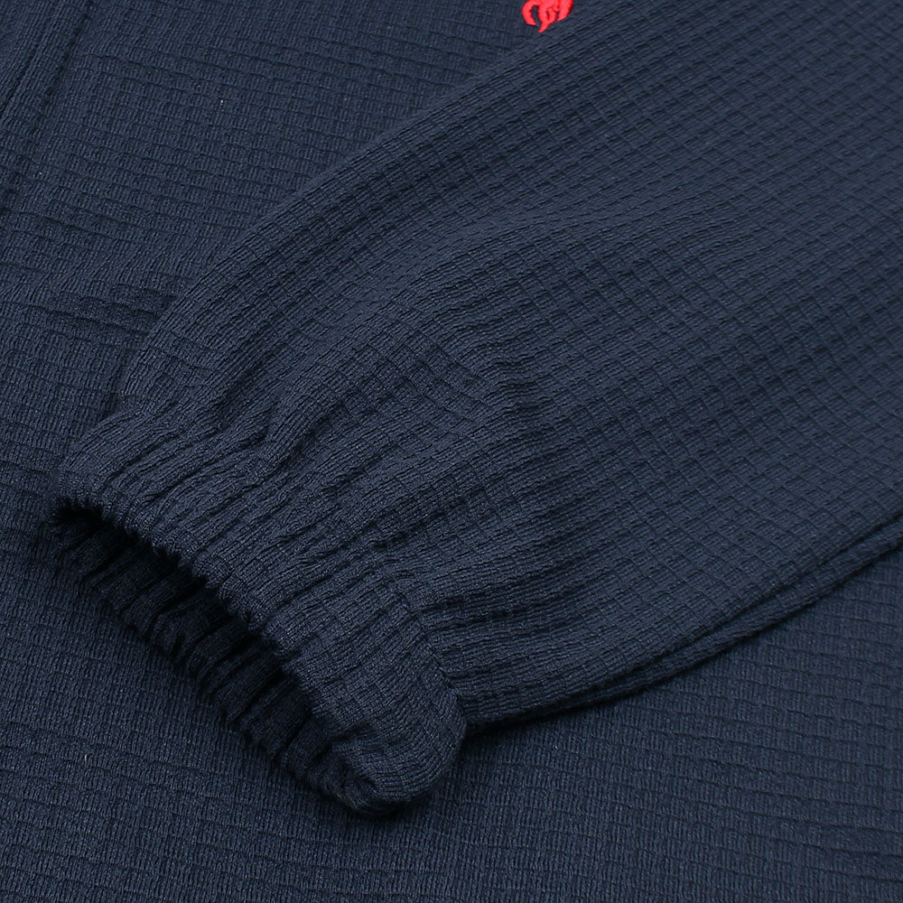 RL Imported Men Waffle Zipper Jacket (Navy Blue)