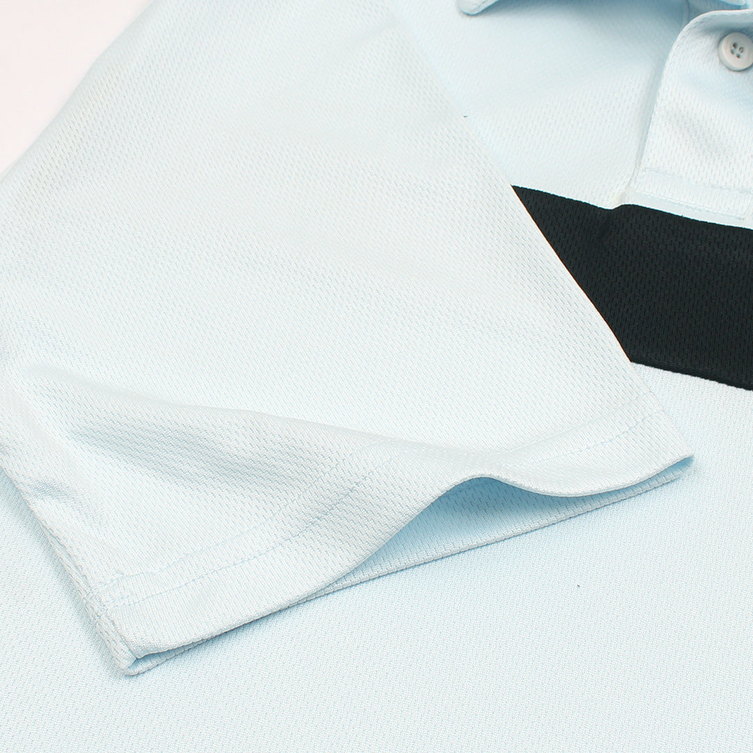 NKE PREMIUM MESH DRI-FIT PANALED POLO SHIRT (SKY BLUE)
