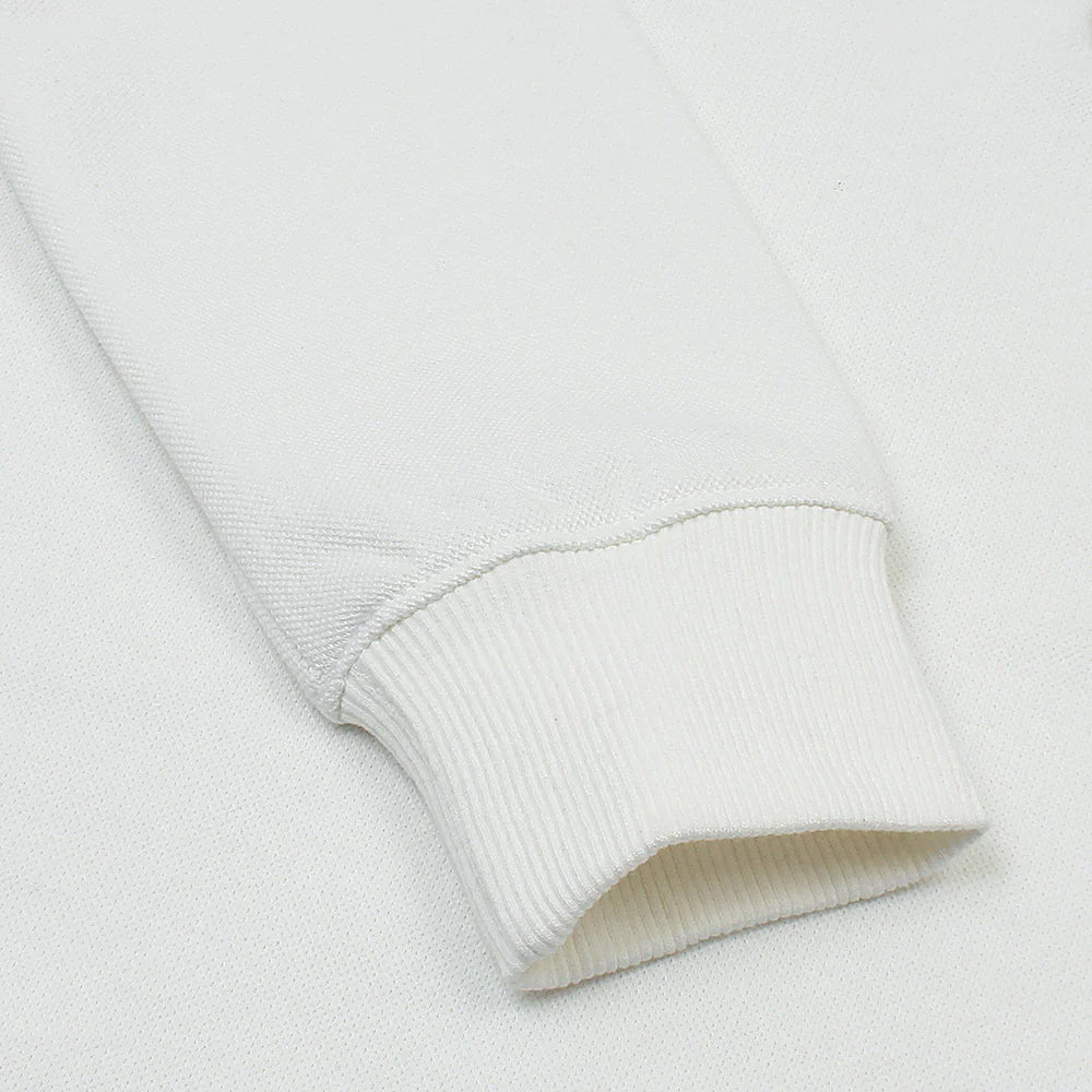 RL Imported Pique Cotton Fleece Zip-up Mockneck (White)