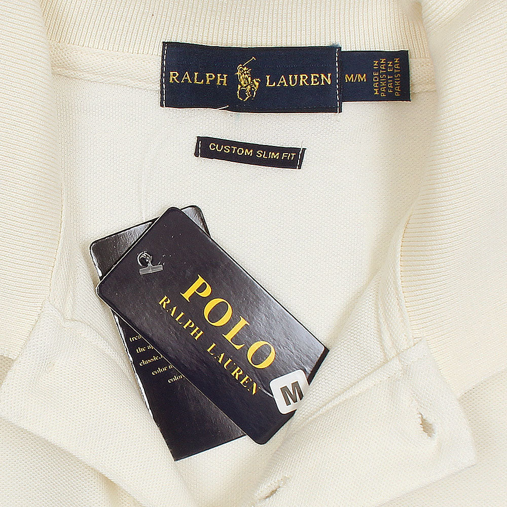 RL Premium 3 Horse Pique Cotton Polo Shirt (White)