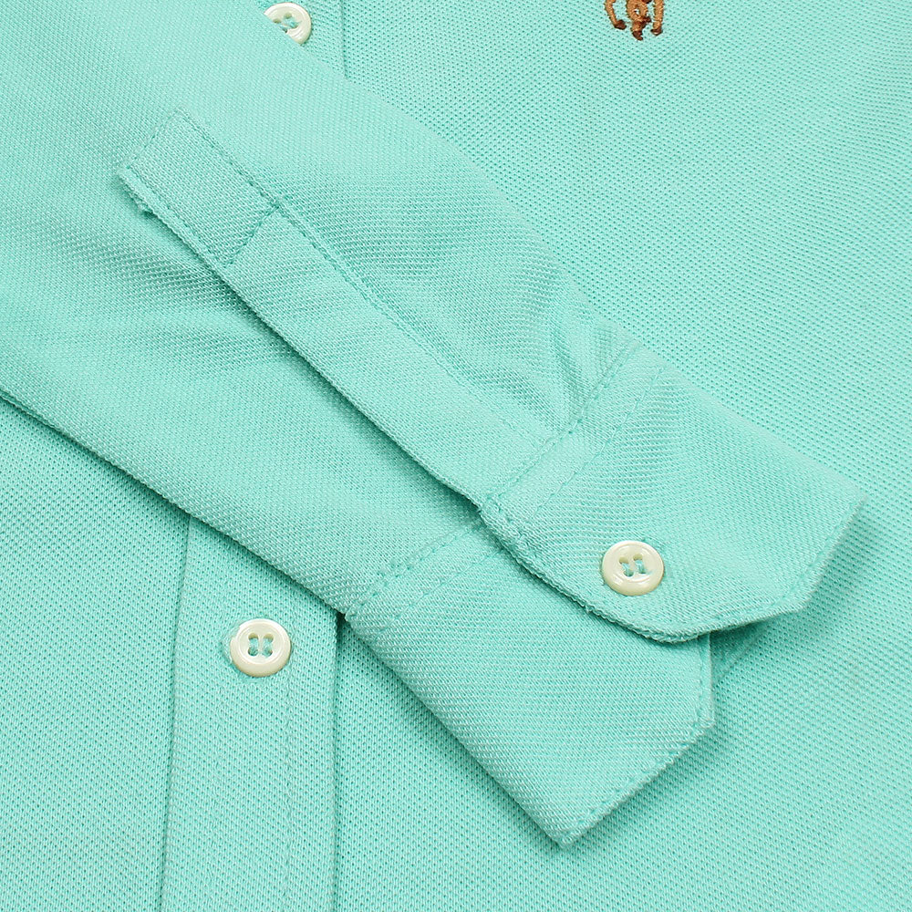 RL IMPORTED KID'S OXFORD BUTTON CASUAL SHIRT (TURQOISE)