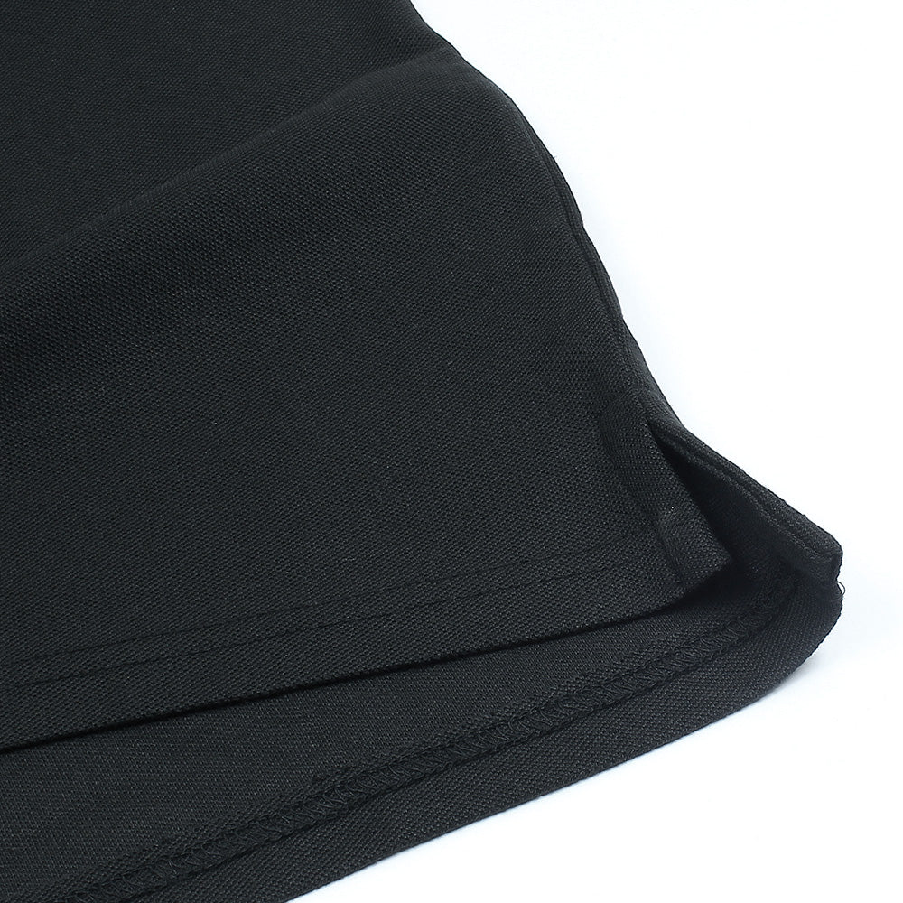 RL Premium 3 Horse Pique Cotton Polo Shirt (Black)