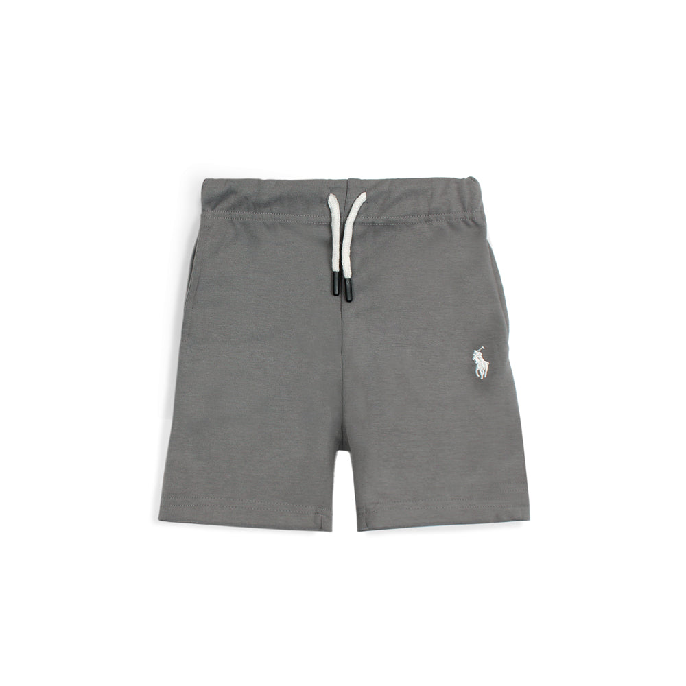 RL PREMIUM KIDS CUBAN COLLAR TWINSET (CHARCOAL)