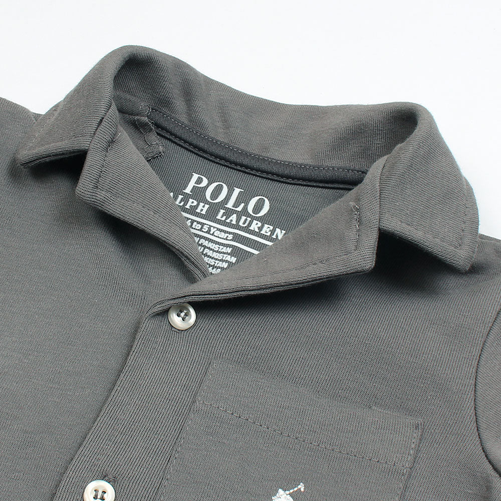 RL PREMIUM KIDS CUBAN COLLAR TWINSET (CHARCOAL)