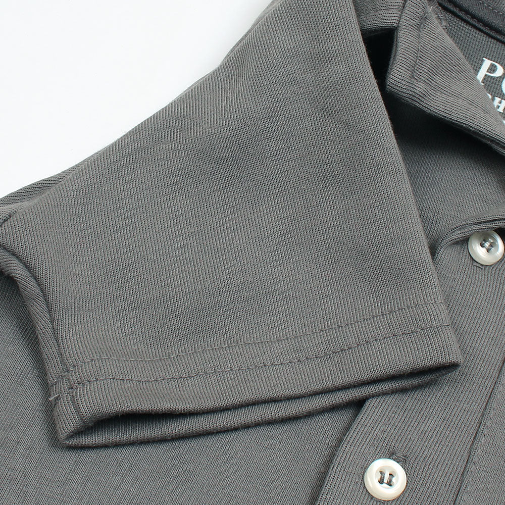 RL PREMIUM KIDS CUBAN COLLAR TWINSET (CHARCOAL)