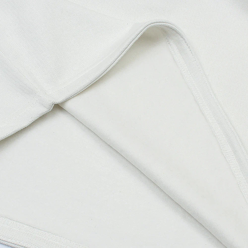 RL Imported Pique Cotton Fleece Zip-up Mockneck (White)