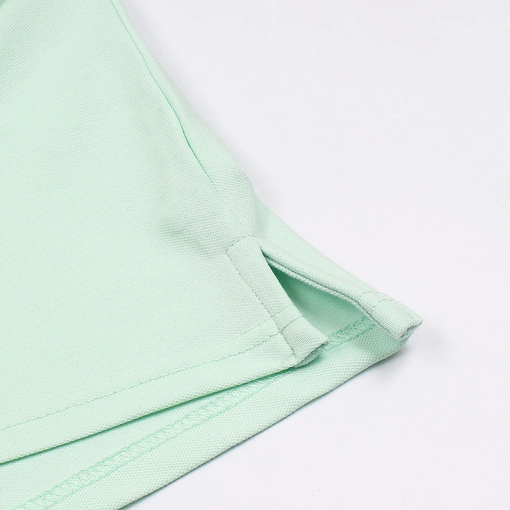 TOMMY PREMIUM SELF EMB ZIP-UP POLO SHIRT (SEA-GREEN)