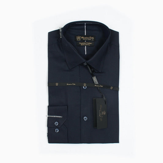 Mussimo Duti Imported Formal Shirt Dobby (Navy Blue)
