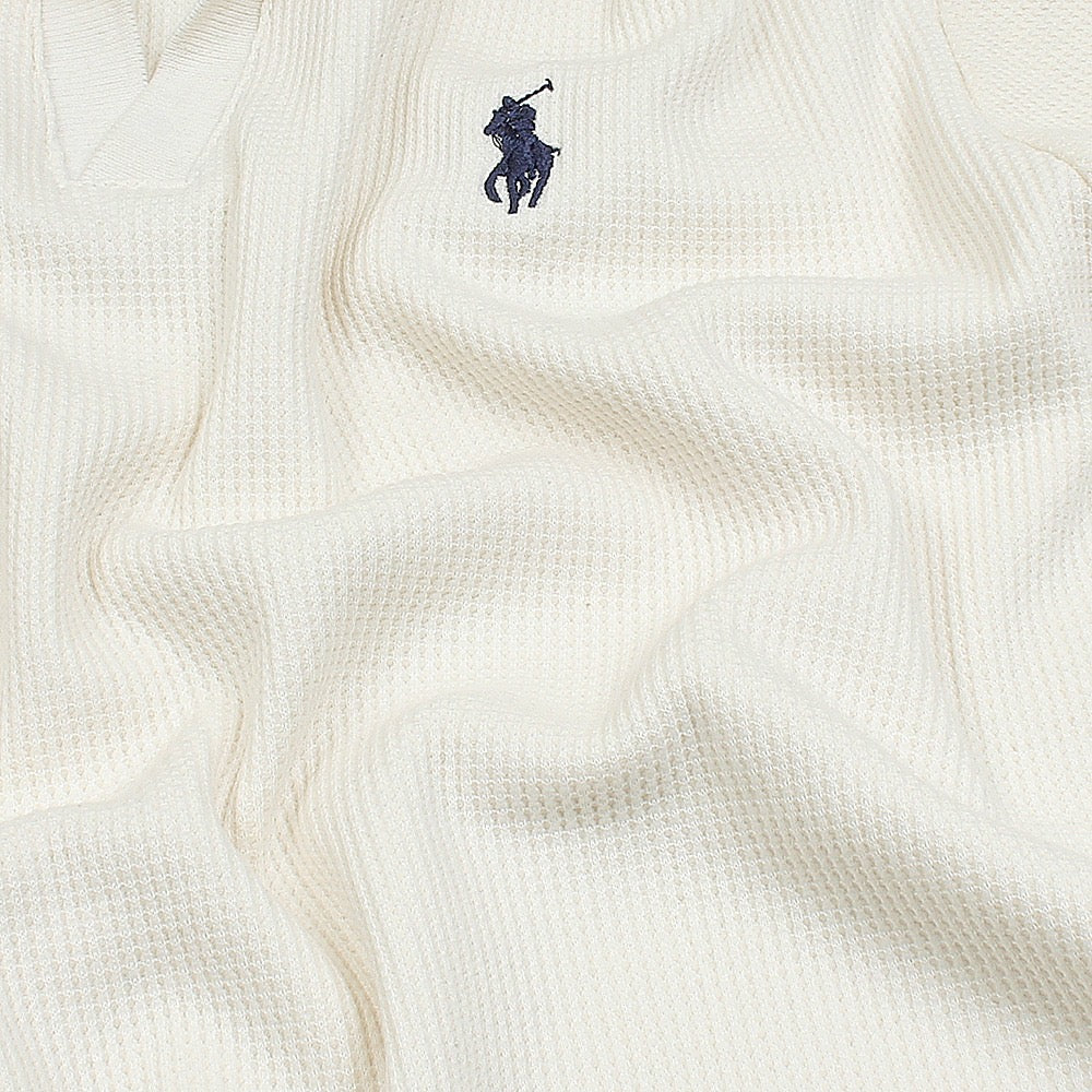 RL PREMIUM MEN'S V NECK BORDER POLO SHIRT (OFF-WHITE)