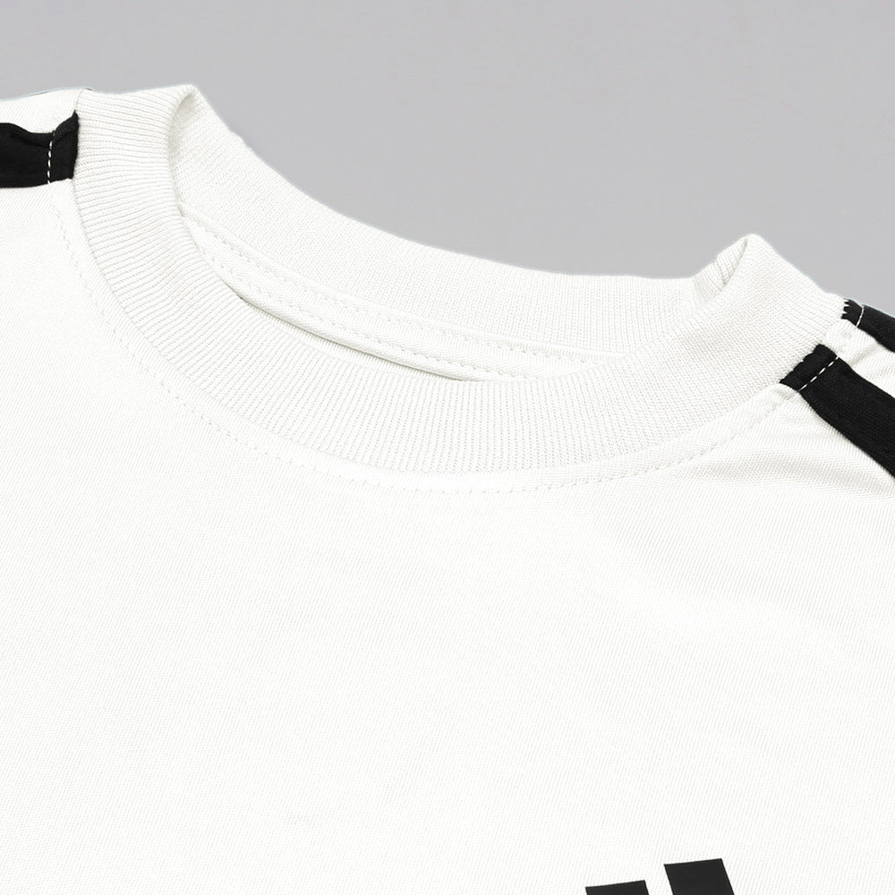 ADDAS PREMIUM KIDS DRI-FIT TRACKSUIT (WHITE&BLACK)