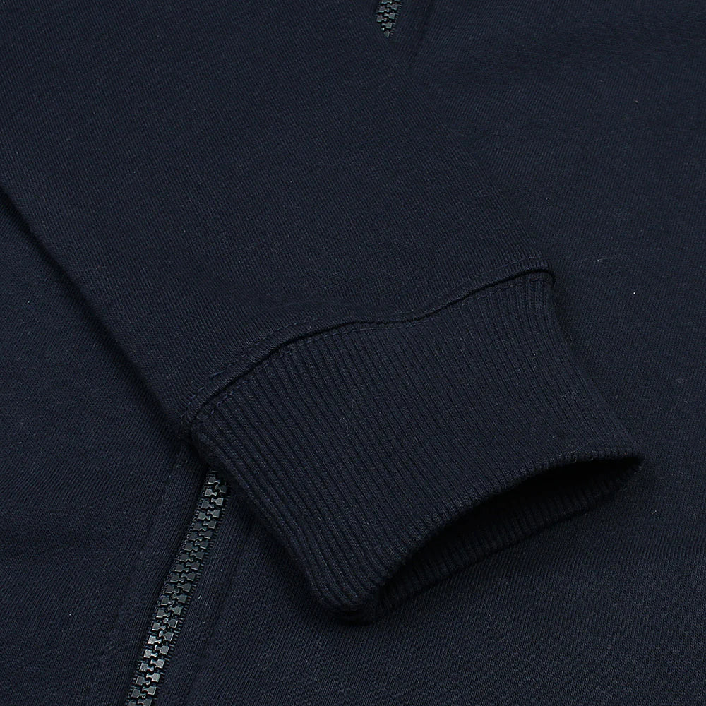 RL Premium Small Pony Cotton Fleece Zipper Jacket (Navy Blue)