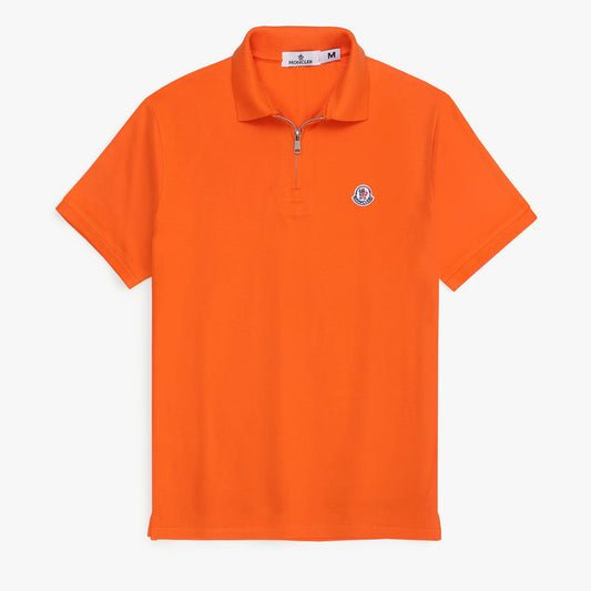 MNCLR Premium Zip Up Polo shirt (Orange)