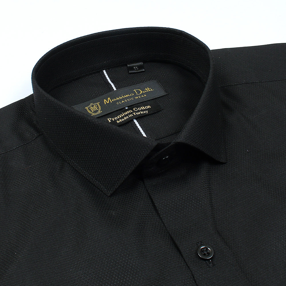 Mussimo Duti Imported Formal Shirt Dobby (Black)