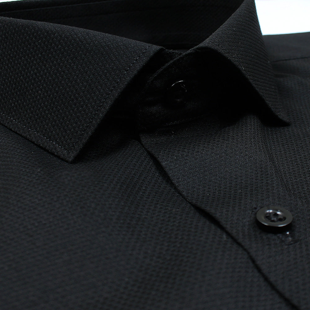 Mussimo Duti Imported Formal Shirt Dobby (Black)
