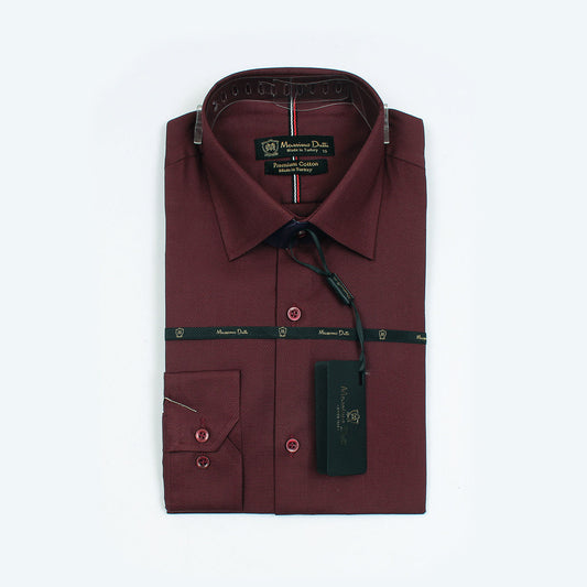Mussimo Duti Imported Formal Shirt Dobby (Maroon)