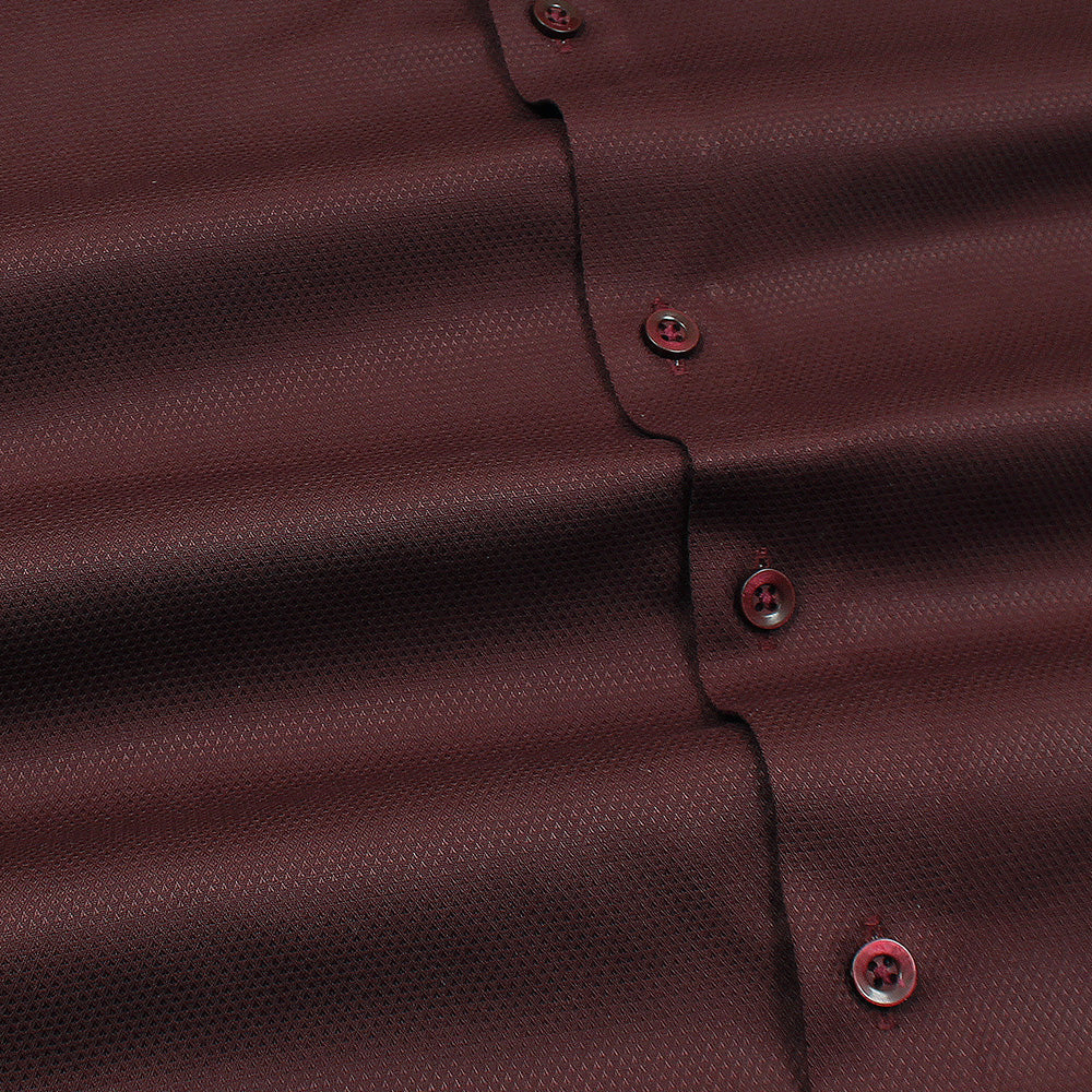 Mussimo Duti Imported Formal Shirt Dobby (Maroon)