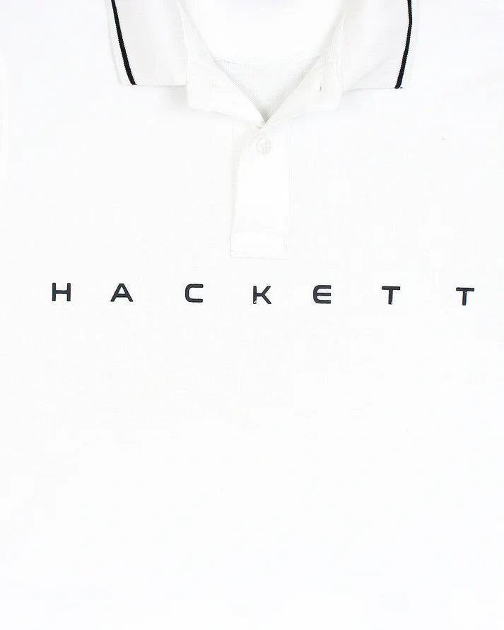 HKT IMPORTED MEN'S TIPPED POLO SHIRT (WHITE)