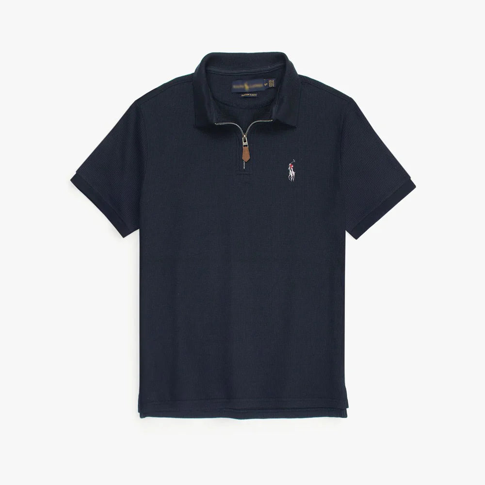 RL PREMIUM MEN'S MULTI ZIPPER POLO SHIRT (NAVY BLUE)