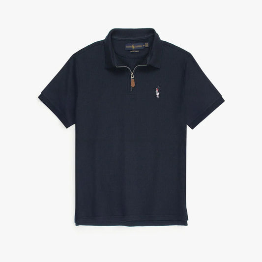 RL PREMIUM MEN'S MULTI ZIPPER POLO SHIRT (NAVY BLUE)