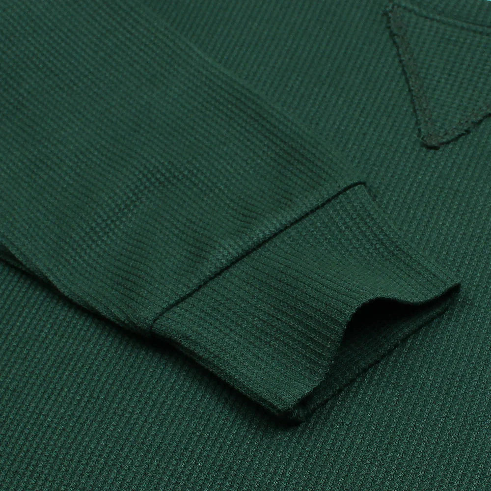 Z.A.R.A PREMIUM THERMAL COTTON CONTRAST TRIM SWEATSHIRT (DK GREEN)