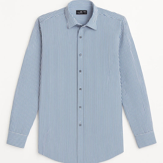 Mussimo Duti Imported Stripe Formal Shirt (Sky Blue)