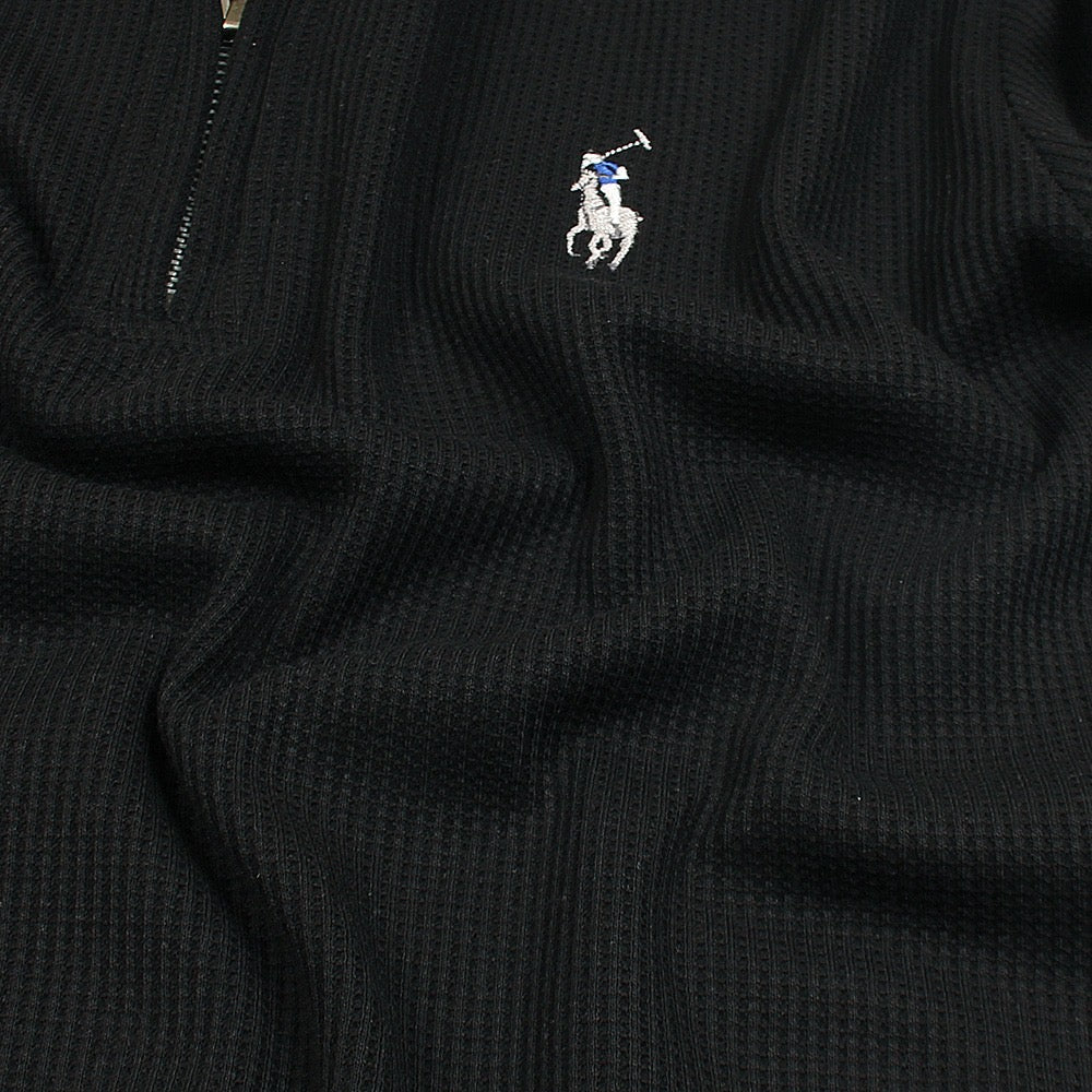 RL PREMIUM MEN'S MULTI ZIPPER POLO SHIRT (BLACK)