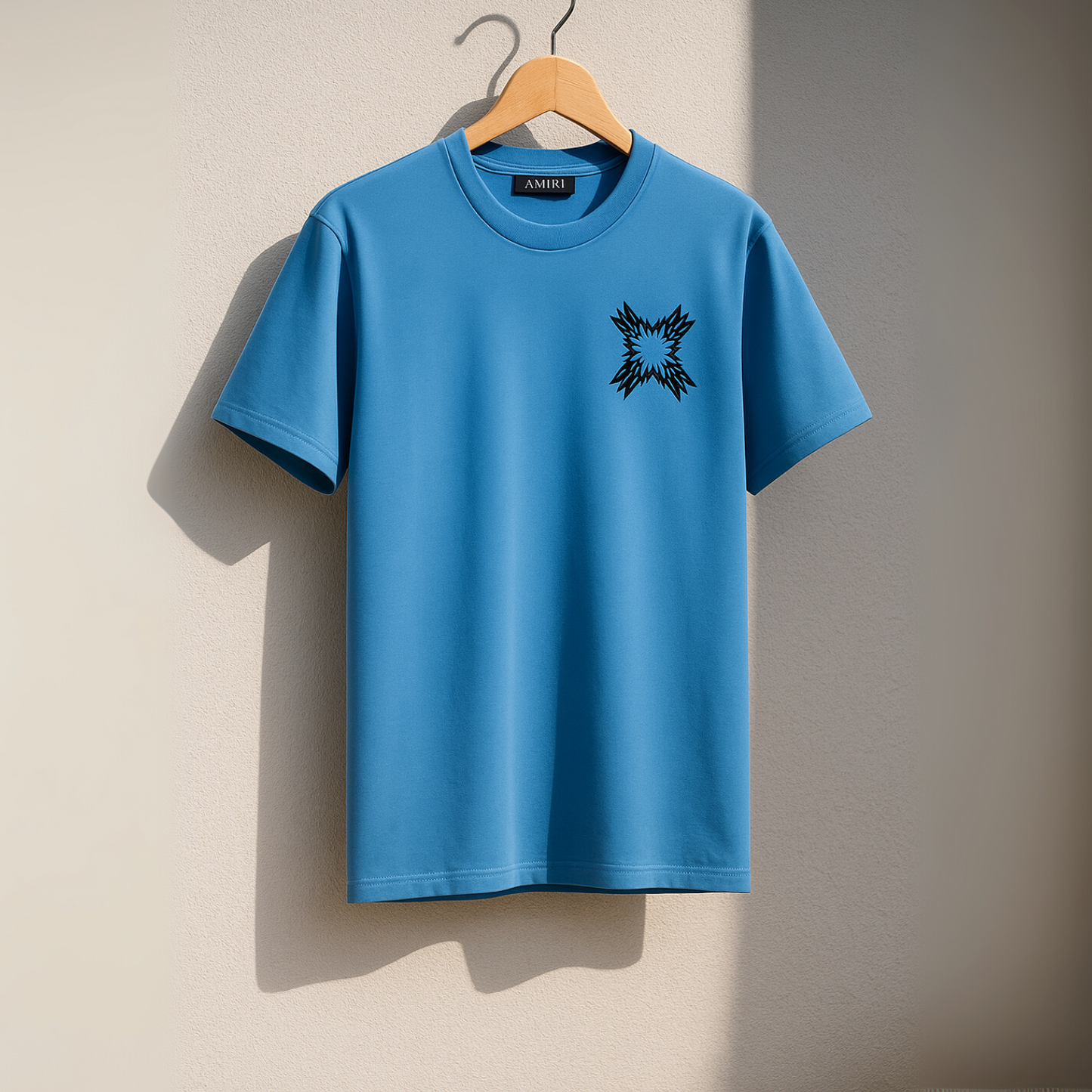 A.M.I.R.I PREMIUM DOWN SHOULDER T-SHIRT (SKY BLUE)