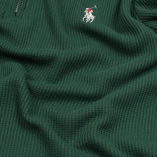 RL PREMIUM MEN'S MULTI ZIPPER POLO SHIRT (GREEN)