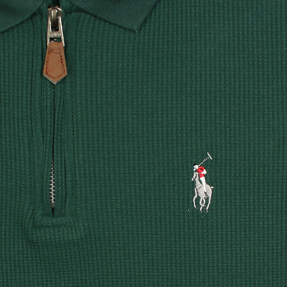 RL PREMIUM MEN'S MULTI ZIPPER POLO SHIRT (GREEN)