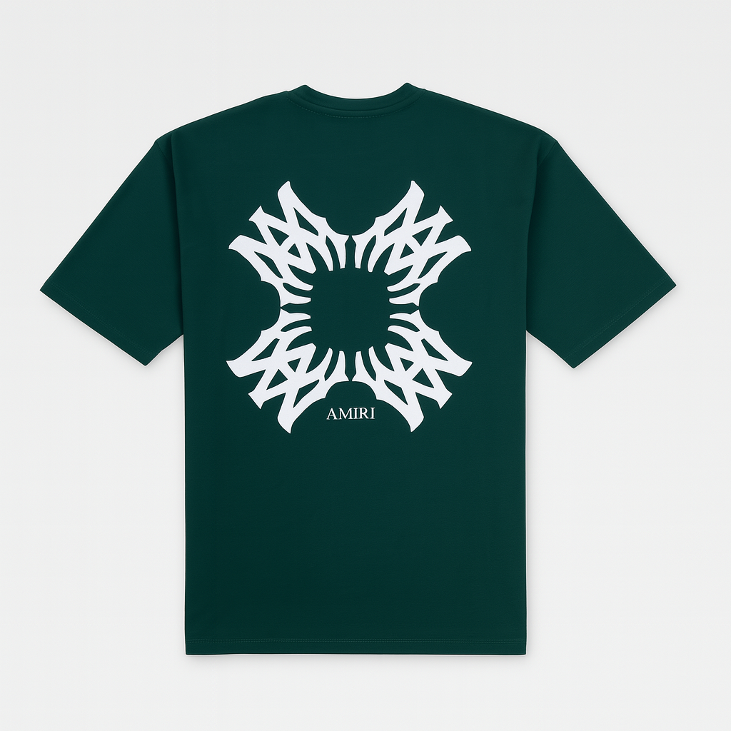 A.M.I.R.I PREMIUM DOWN SHOULDER T-SHIRT (GREEN)